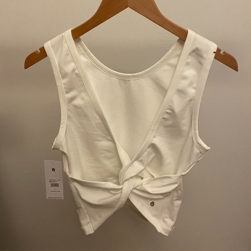 Spiritual Gangster Open Back Twist Crop Tank - reversible!